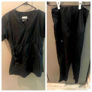 Black Maternity Scrubs - size Medium